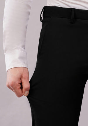 blakc lycra 4 way stretch pant for men