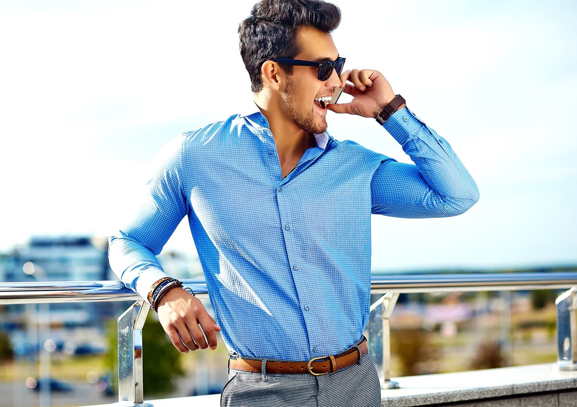 Blue Shirt and Matching Pant Combination