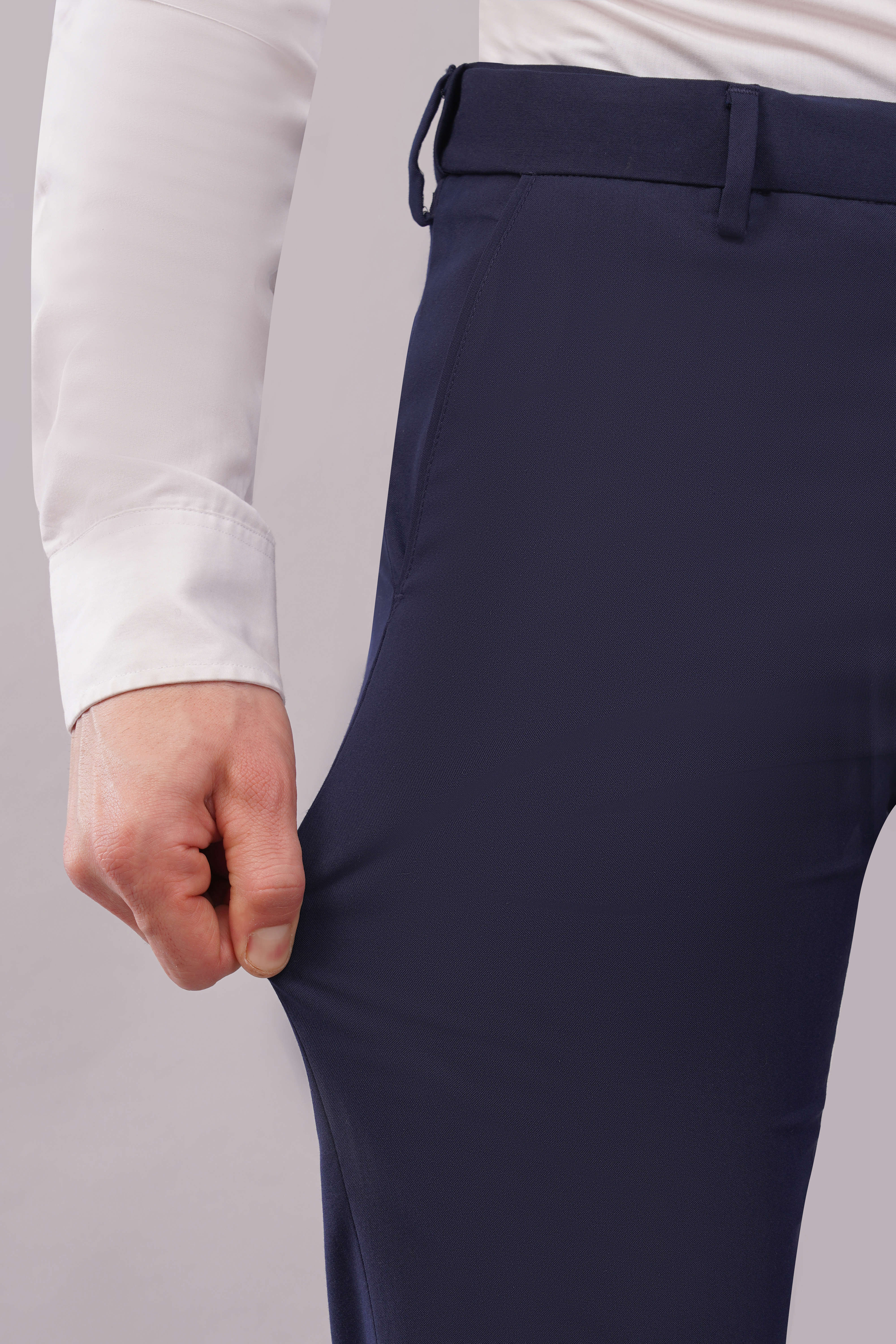 Flexi Stretch Smart Fit Blue Trousers