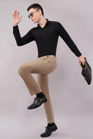 4 way khaki formal trouser for men