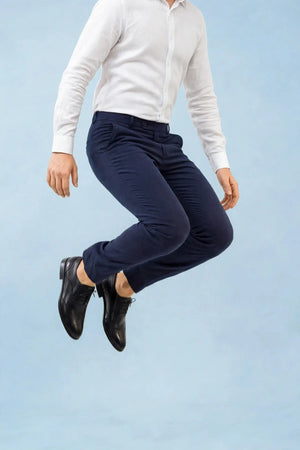 navy blue 4 way pant ultra stretchable