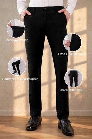 black ultra stretch 4 way lycra pant

