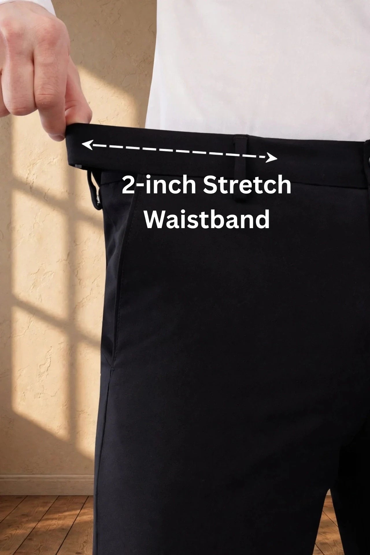 black ultra stretch 4 way pant features