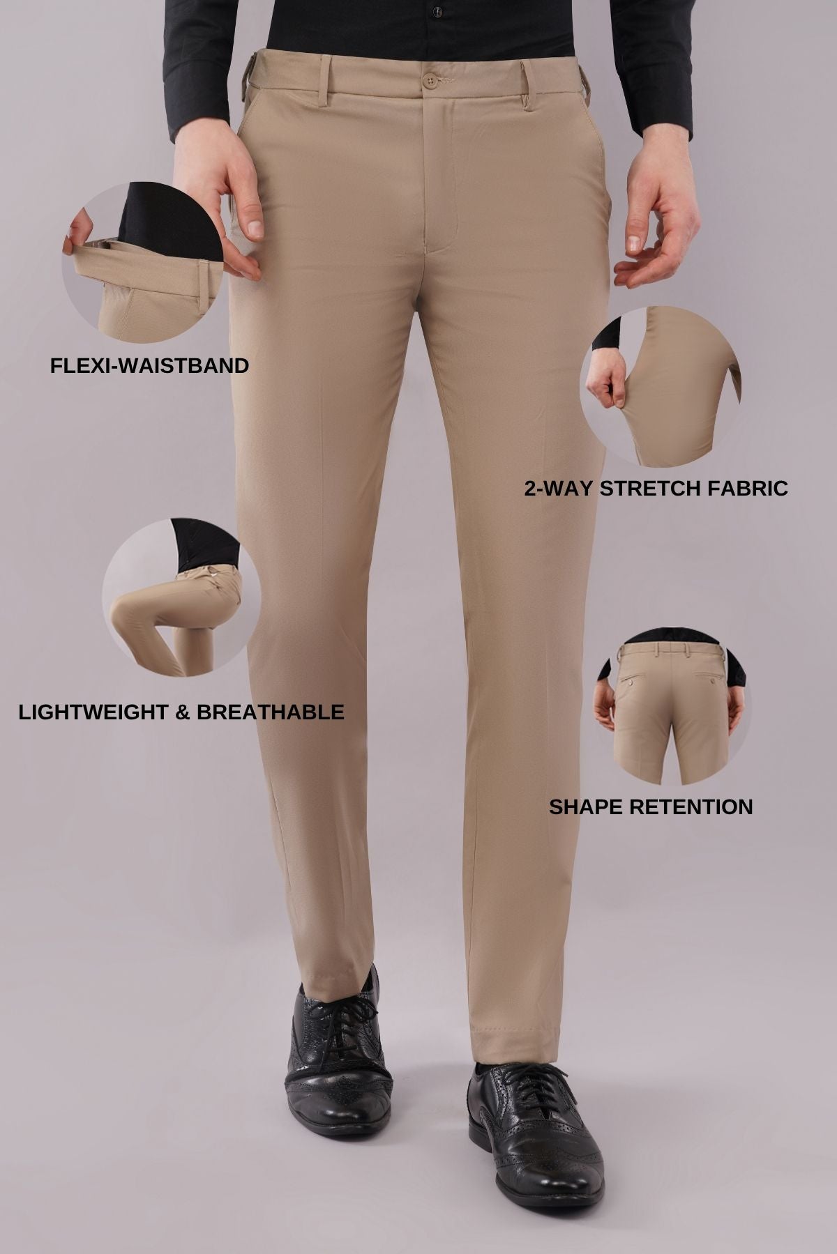 Ultra Stretch ComfortPlus Khaki Trousers