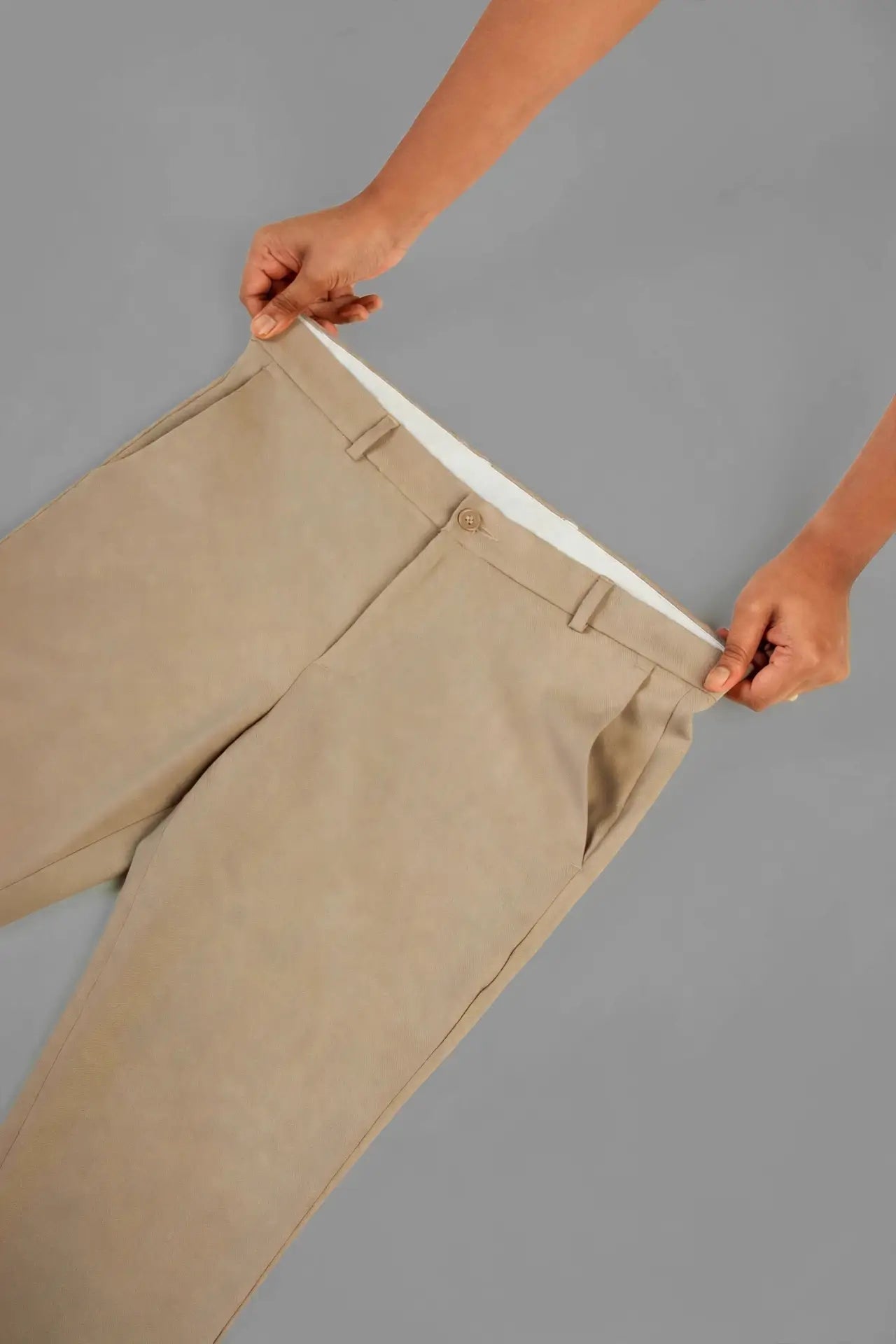 2 way stretch beige pant for men