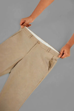 2 way stretch beige pant for men