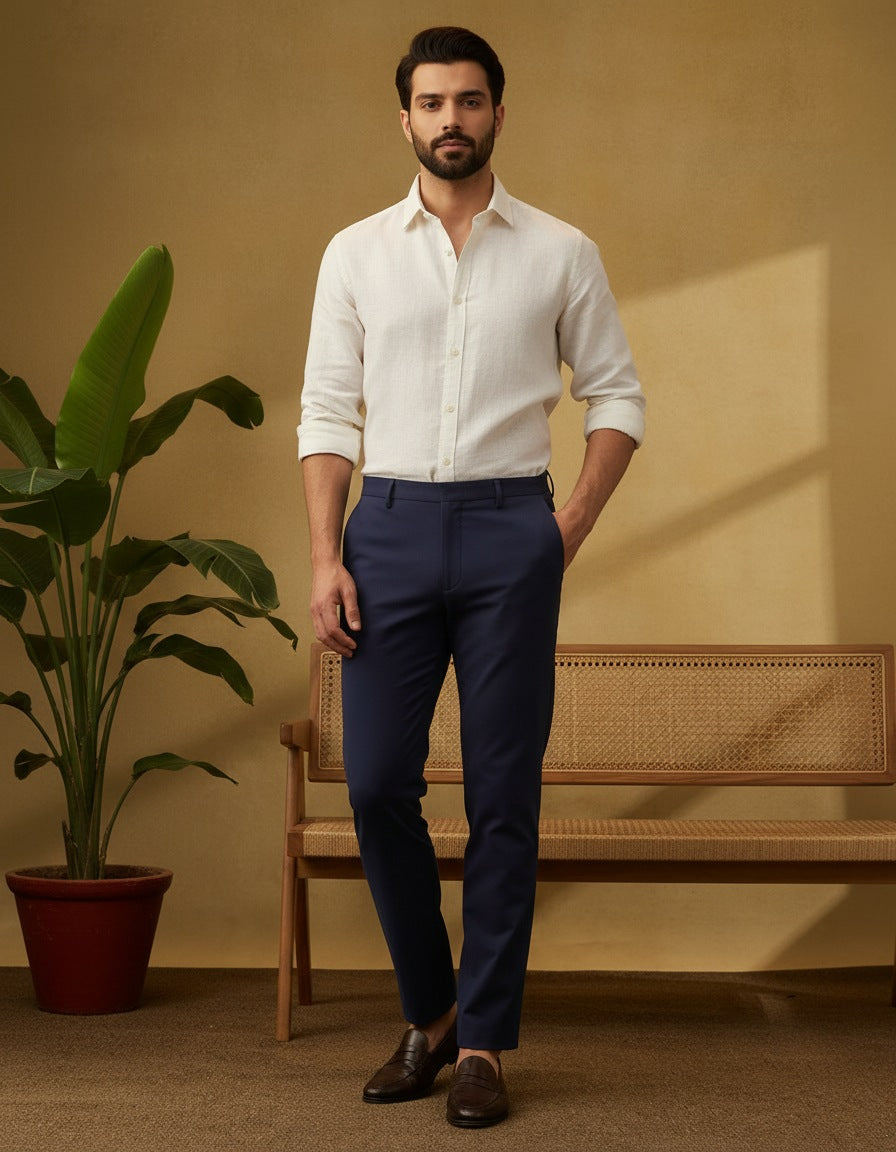 Flexi Stretch PowerStep Navy Blue Trousers