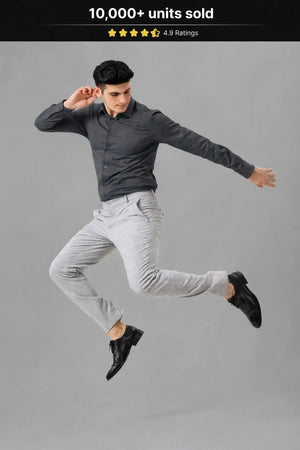 grey 2 way flexi waist stretchable pant